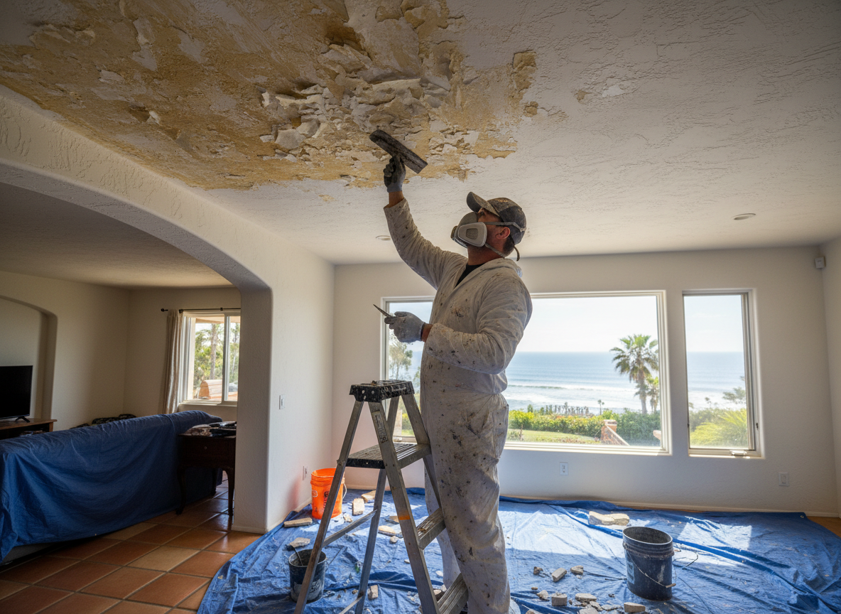 Ceiling Water Damage Repair in La Jolla, CA